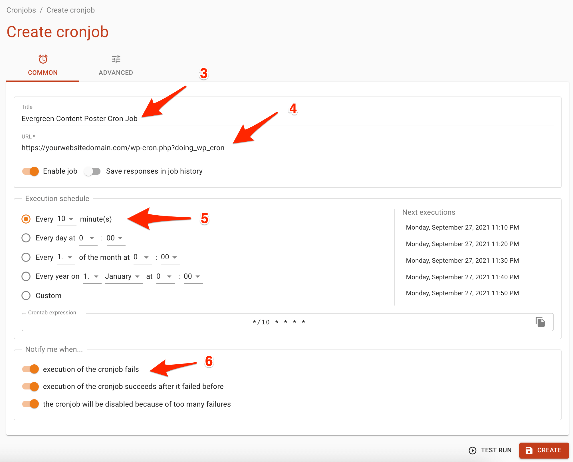 Setting up your Evergreen Content Poster cron job