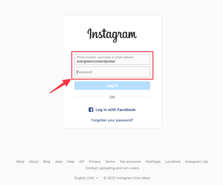 Convert Personal to Business Instagram account - Login to instagram