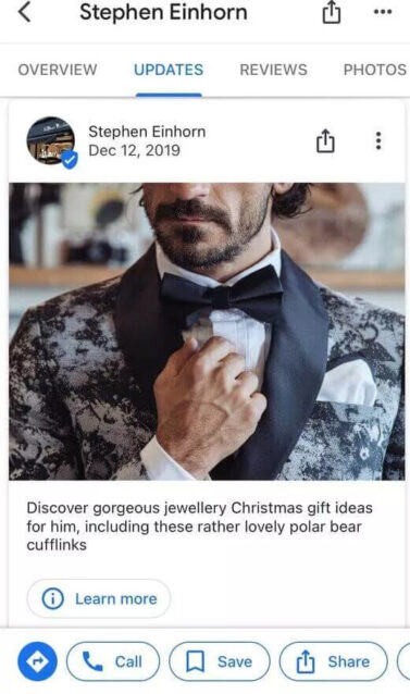Google Business Profile Post examples - gift ideas