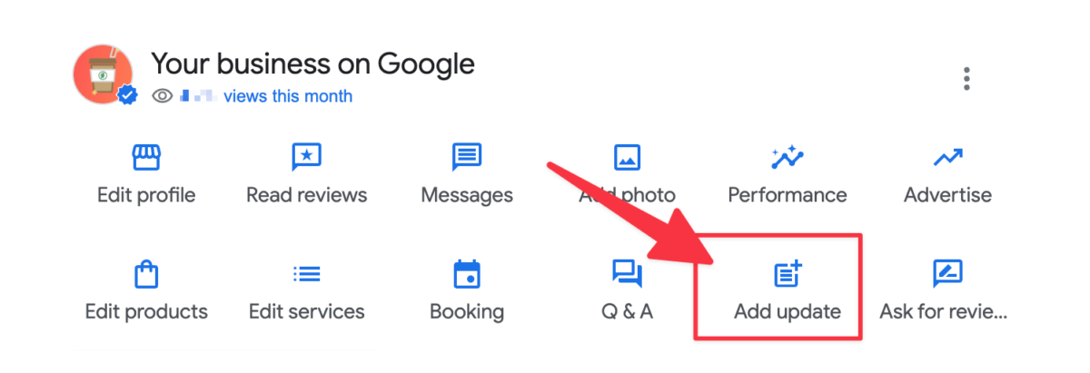 Adding a Google Business Profile Post or Update