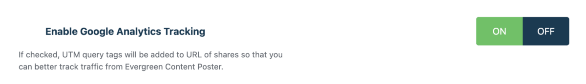 Google Analytics UTM tracking in the Evergreen Content Poster